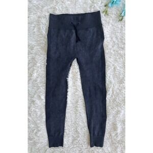 CRVS Curves Size (L ) N Combat Boots Dark Gray High Waist Ribbed Leggings